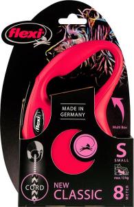 Flexi New Classic Smycz automatyczna Linka S 8m Czerwona 2