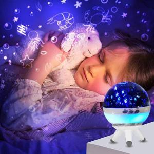 Retoo PROJEKTOR GWIAZD LAMPKA OBROTOWA NOCNA LED PREZENT 7