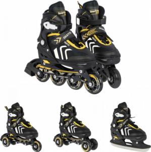 Rolki SporTrike ZSP.HP88-5.L.ZOL z wymienną płozą regulowane czarne r. 39-43 3