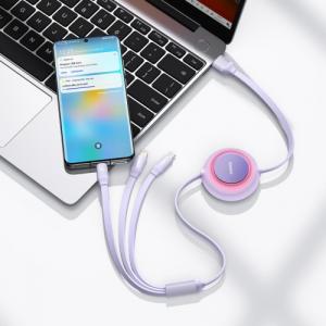 Kabel USB Baseus USB-A - USB-C + microUSB + Lightning 1.1 m Fioletowy (BSU3357PRP) 16