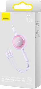 Kabel USB Baseus USB-A - USB-C + microUSB + Lightning 1.1 m Fioletowy (BSU3357PRP) 21
