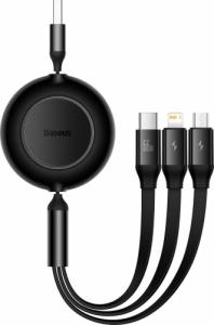 Kabel USB Baseus USB-A - USB-C + microUSB + Lightning 1.1 m Czarny (BSU3355BLK) 13