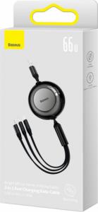 Kabel USB Baseus USB-A - USB-C + microUSB + Lightning 1.1 m Czarny (BSU3355BLK) 21