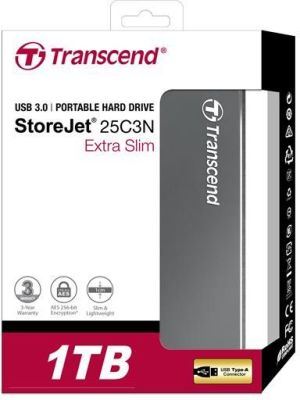 Dysk zewnętrzny HDD Transcend StoreJet C3N 1TB Antracyt (TS1TSJ25C3N) 5