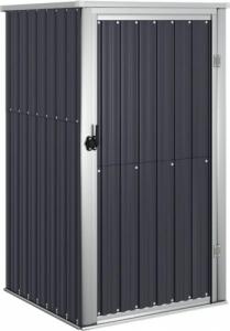 vidaXL vidaXL Szopa ogrodowa, antracytowa, 88x89x161 cm, stal galwanizowana 2