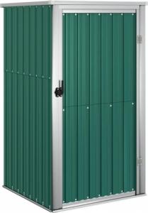 vidaXL vidaXL Szopa ogrodowa, zielona, 88x89x161 cm, stal galwanizowana 2
