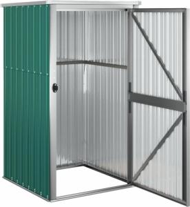 vidaXL vidaXL Szopa ogrodowa, zielona, 88x89x161 cm, stal galwanizowana 5