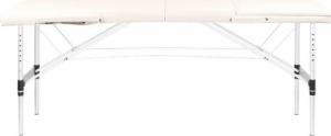 Activeshop STÓŁ SKŁADANY DO MASAŻU ALUMINIOWY KOMFORT ACTIV FIZJO 3 SEGMENTOWY CREAM 2