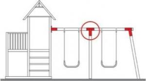 Tribecco ZESTAW 1+1 łączników do belki 90x90mm 90 - łącznik ścienny+łącznik do belki otwarty 4