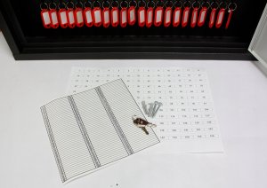 VeroTech Verotech Szafka wisząca na 150 kluczy czarna z szarymi drzwiami 6