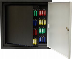 VeroTech Verotech Szafka wisząca na 300 kluczy czarna z szarymi drzwiami 3