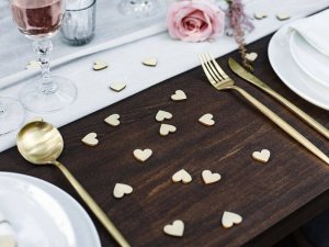 Party Deco Drewniane konfetti Serca, 2x2cm one size 2