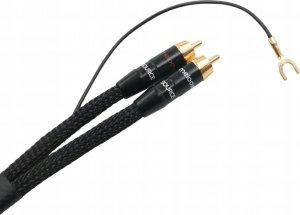 Gramofon Melodika Melodika MDPHD25 Purple Rain Black Edition Kabel 2xRCA PHONO do gramofonu z żyłą uziemiającą - 2,5m 3