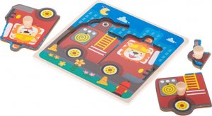 Puzzle drewniane układanka straż pożarna 2
