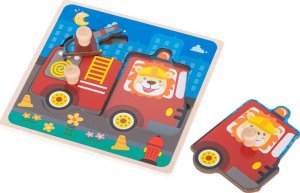Puzzle drewniane układanka straż pożarna 3
