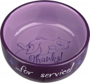 Trixie MISKI CERAMICZNE DLA KOTA Thanks for Service, 0.3 l/o 11 cm 2