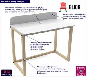 Biurko Elior Biurko do pokoju dziecięcego - Zarun 3X 2