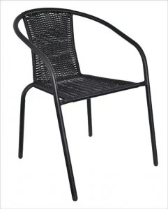 Elior Czarny fotel ogrodowy typu bistro - Merisa 3
