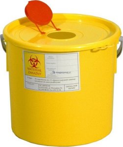 ARS Pojemnik na odpady ostre z otworem wrzutowym, poj. 15l (Kolor czerwony) 2