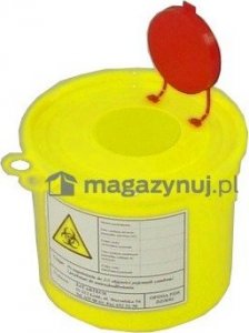 ARS Pojemnik na odpady ostre z otworem wrzutowym, poj. 3l (Kolor żółty) 2