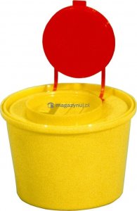 Artech Pojemnik na odpady ostre z otworem wrzutowym wym. 75 x 33 mm, poj. 1l (Kolor czerwony) 2