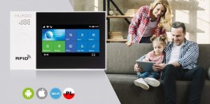 Huxgo Bezprzewodowy alarm 4G LTE GSM + WiFi - HXA007 R9 + syrena bezprzewodowa 120 db kompatybilny z aplikacją TUYA SMART 6