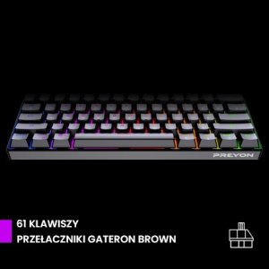 Klawiatura PREYON Brown All Claw Gateron Brown Hot Swap (PBAC61B) 6