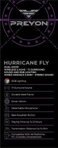 Słuchawki PREYON Hurricane Fly Czarne (PHF40B) 12