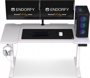 Biurko Endorfy Atlas L Electric Białe 150 cmx78 cm 9