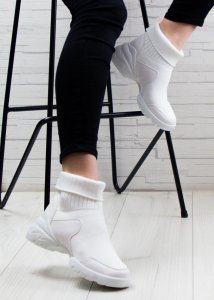 Seastar Sneakersy ze skarpetką białe-36 6