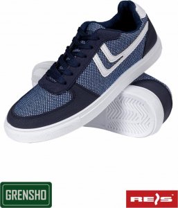 R.E.I.S. BSCASUAL - Buty sportowe typu trampki CASUAL, tkane - beżowo-biały 41 3