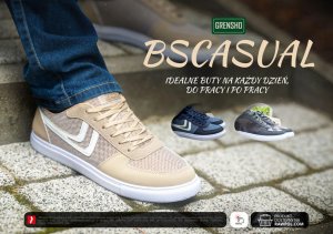 R.E.I.S. BSCASUAL - Buty sportowe typu trampki CASUAL, tkane - beżowo-biały 43 4