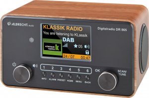 Radio Albrecht DR 865 Senior Digitalradio drewno-czarny 2