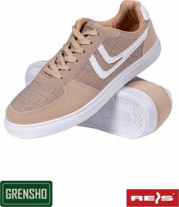 R.E.I.S. BSCASUAL - Buty sportowe typu trampki CASUAL, tkane - beżowo-biały 42 2