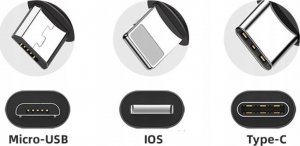 Kabel USB BRDRC microUSB - USB-C 0.3 m Czarny 3