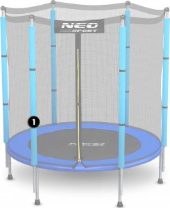 Neo-Sport Słupek dolny do trampoliny z siatką zewnętrzną 4,5 ft niebieski Neo-Sport 3