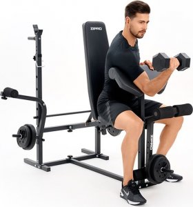Zipro Ławeczka pod sztangę z modlitewnikiem, prasą do nóg i prasą do rozpiętek Ripped 13