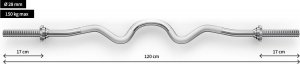 Zipro Gryf mocno łamany 120cm 28 mm 6