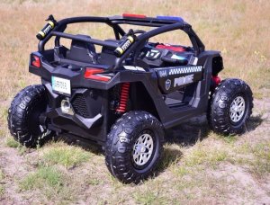Super-Toys MEGA BUGGY UTV POLICJA TURBO R FOX DLA 2 DZIECI 4X200 W, 24V, SUPER MOC, WSPOMAGANIE/XB2118 14
