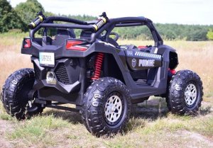 Super-Toys MEGA BUGGY UTV POLICJA TURBO R FOX DLA 2 DZIECI 4X200 W, 24V, SUPER MOC, WSPOMAGANIE/XB2118 2