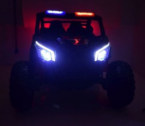 Super-Toys MEGA BUGGY UTV POLICJA TURBO R FOX DLA 2 DZIECI 4X200 W, 24V, SUPER MOC, WSPOMAGANIE/XB2118 4