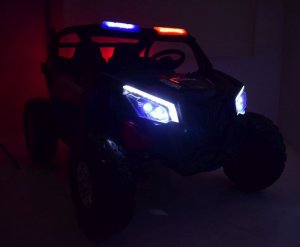 Super-Toys MEGA BUGGY UTV POLICJA TURBO R FOX DLA 2 DZIECI 4X200 W, 24V, SUPER MOC, WSPOMAGANIE/XB2118 5