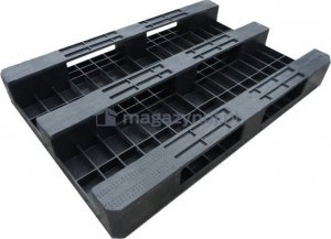Becker Paleta plastikowa ISO 1200x1000 mm z płozami, powierzchnia antypoślizgowa (kolor czarny) 4