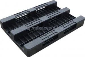 Becker Paleta plastikowa Euro 1200x800 mm, z płozami, powierzchnia antypoślizgowa (kolor czarny) 4