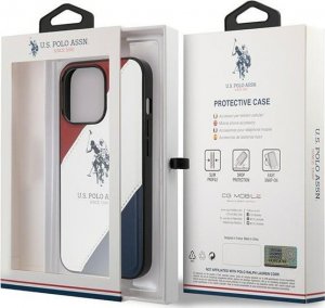 U.S. Polo Etui US Polo do iPhone 14 Pro Max 6,7" biały/white Tricolor Embossed 8