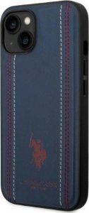 U.S. Polo Etui US Polo do iPhone 14 6,1" granatowy/navy blue Leather Stitch 2