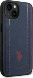 U.S. Polo Etui US Polo do iPhone 14 6,1" granatowy/navy blue Leather Stitch 4