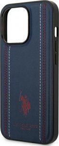 U.S. Polo Etui US Polo do iPhone 14 Pro 6,1" granatowy/navy blue Leather Stitch 6