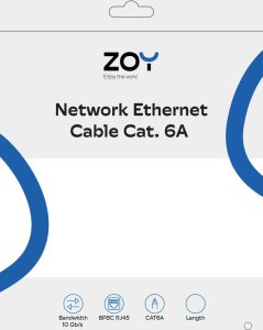 ZOY ZOY 3 Kable Sieciowe Ethernet 0,5m Cat. 6a UTP CCA Szary + Niebieski + Żółty 6