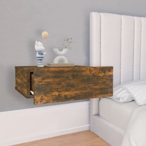 vidaXL Wisząca szafka nocna, przydymiony dąb, 40x30x15 cm 3